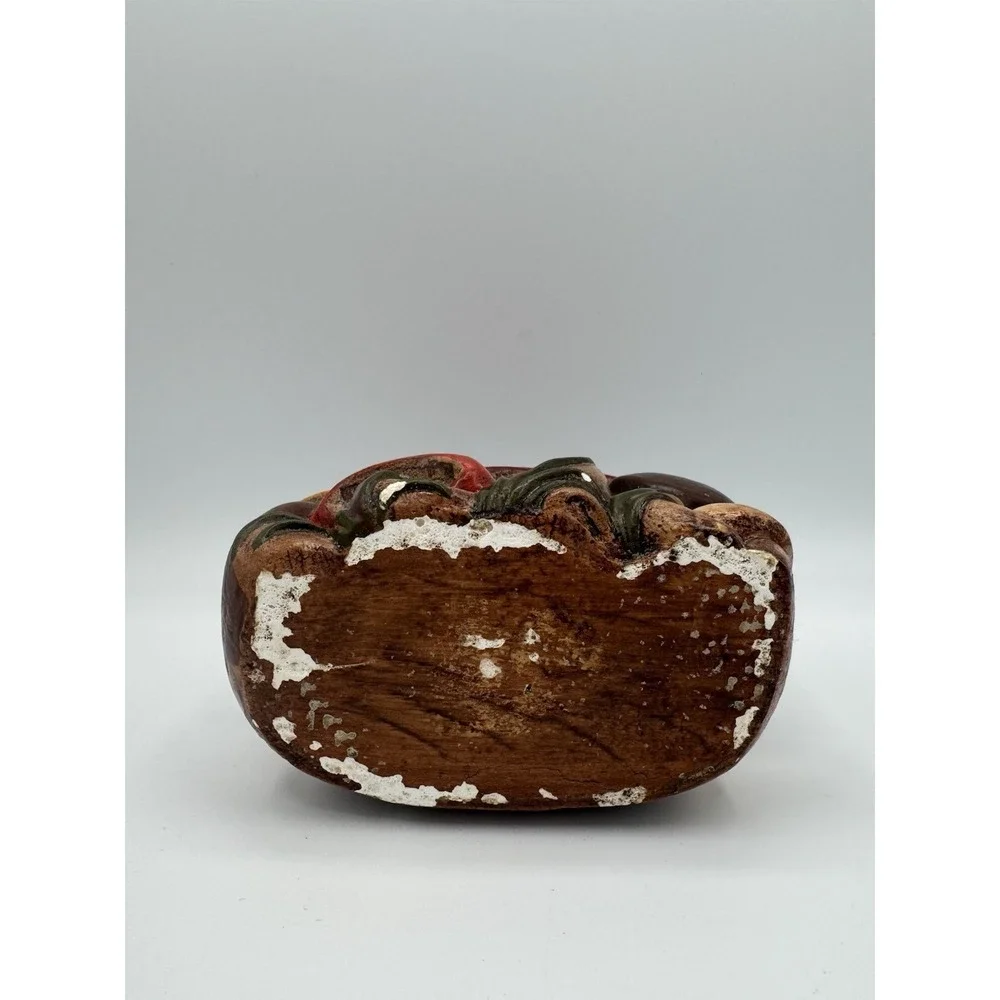 Vintage Retro 70s 80s Ceramic‎ Hand Painted Mushroom Napkin Or Letter Holder